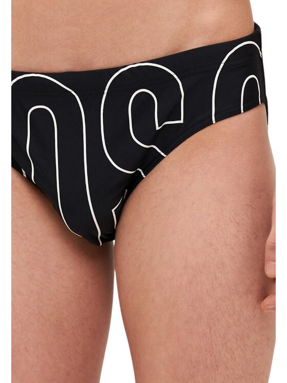 MOSCHINO MOSCHINO Costume da bagno slip mare Moschnino nero Nero