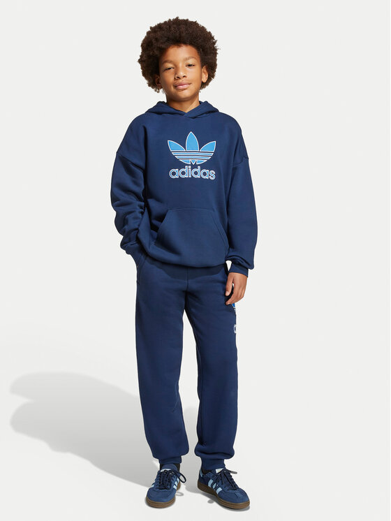adidas adidas Džemperis Trefoil JV8651 Tamsiai mėlyna Loose Fit