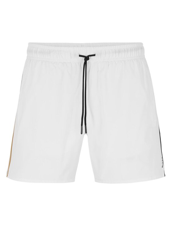 BOSS Boss Плувни шорти Iconic 50491594 Бял Regular Fit