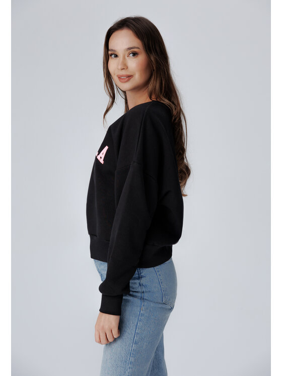 LAURELLA LAURELLA Mikina 1TU001 Černá Regular Fit