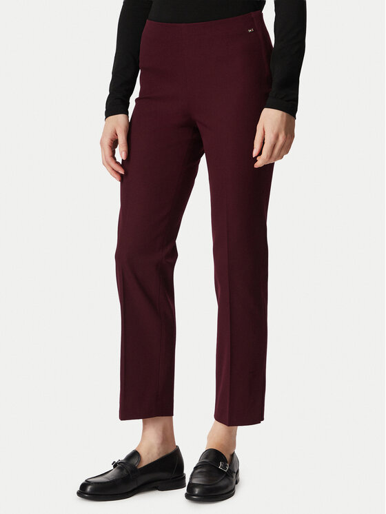 Tommy Hilfiger Tommy Hilfiger Hlače WW0WW51745 Tamnocrvena Slim Fit
