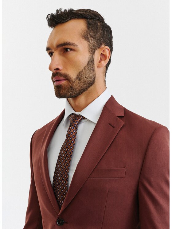 Pako Lorente Pako Lorente Garnitur P22WF-4G-040 Brązowy Slim Fit