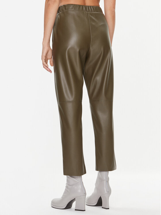 MAX&Co. MAX&Co. Штани зі штучної шкіри Creativo 77840723 Коричневий Relaxed Fit
