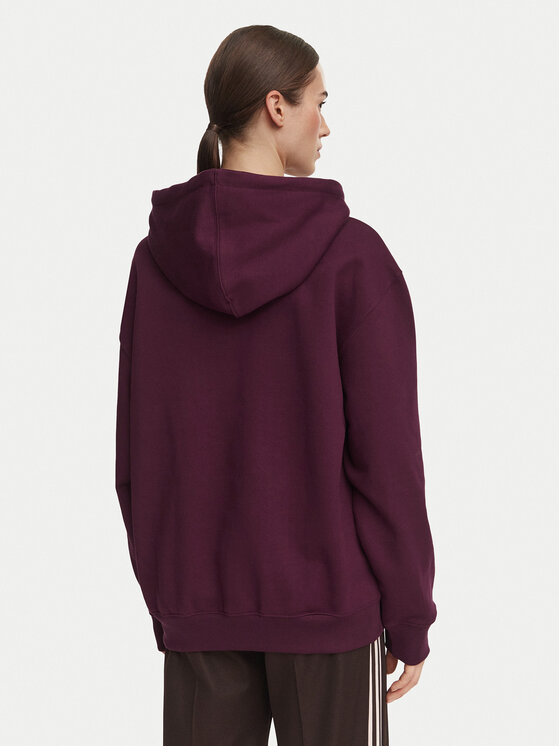 adidas adidas Bluza Essentials Oversized Fleece Hoodie KT2274 Bordowy Regular Fit