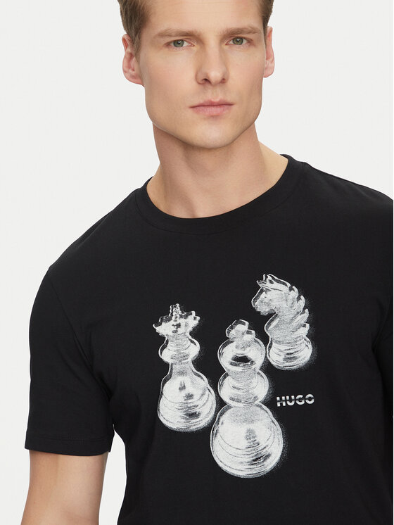 HUGO HUGO T-shirt Dischach 50532918 Crna Regular Fit
