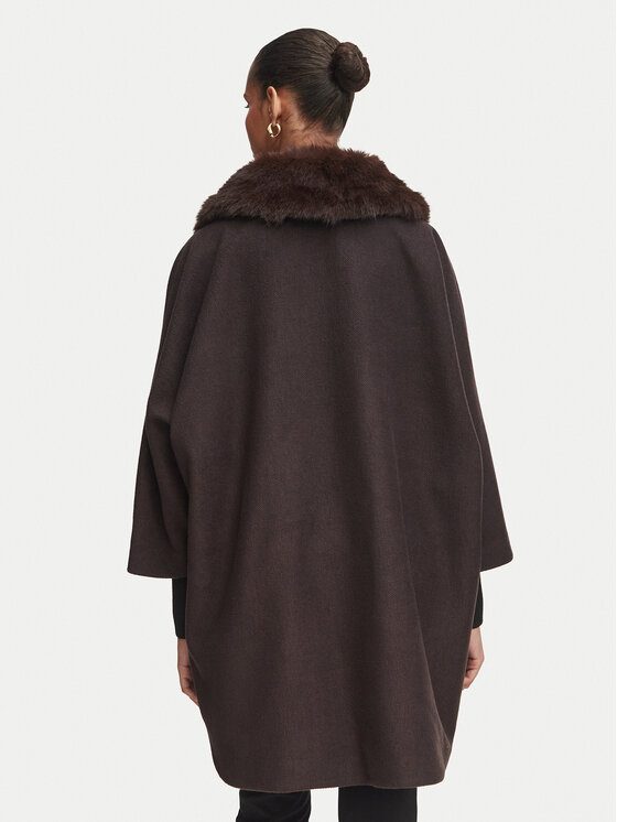 Rinascimento Rinascimento Płaszcz przejściowy CFC0130344003 Brązowy ciemny Oversize