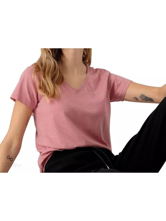 4F 4F T-Shirt H4Z22-TSD352-56S Różowy Standard Fit