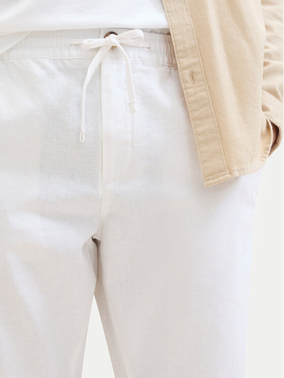 Tom Tailor Tom Tailor Pantaloni di tessuto 1041171 Bianco Regular Fit