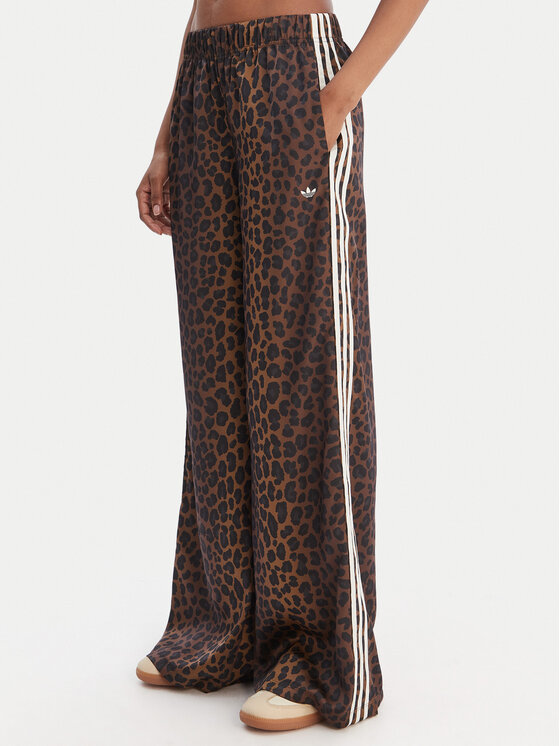 adidas Spodnie dresowe Satin KA2666 Brązowy Wide Leg