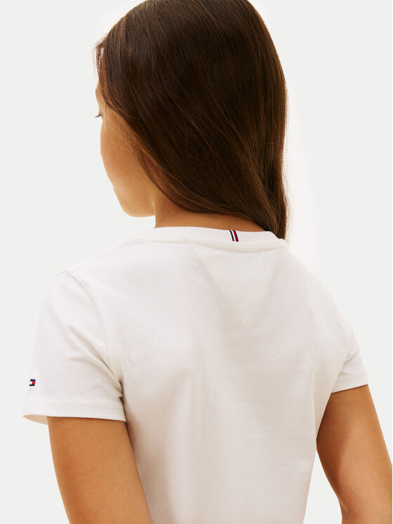 Tommy Hilfiger Tommy Hilfiger Tricou KG0KG09257 Alb Regular Fit