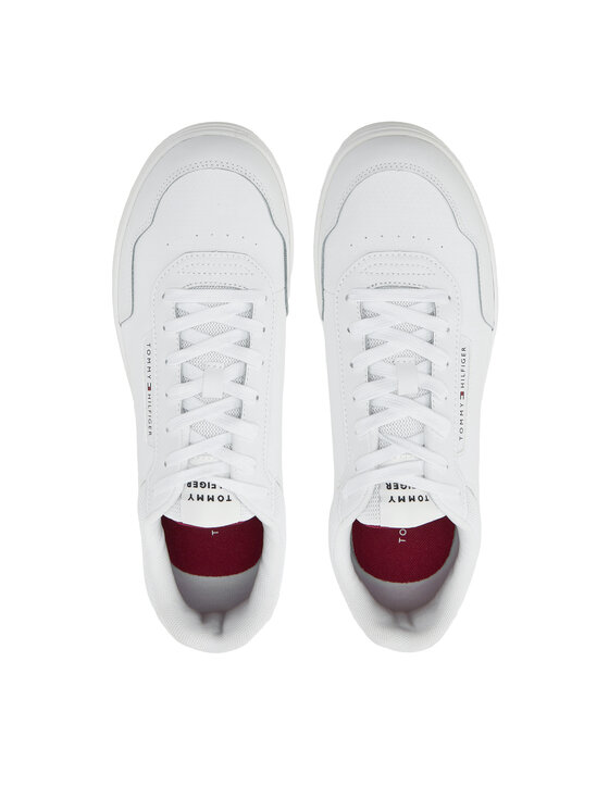 Tommy Hilfiger Tommy Hilfiger Сникърси Th Basket Core Lth Pinperf FM0FM05466 Бял