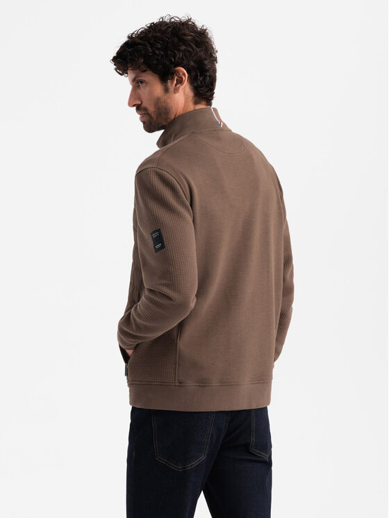 Ombre Ombre Bunda bomber OM-JANP-0193 Hnědá Regular Fit