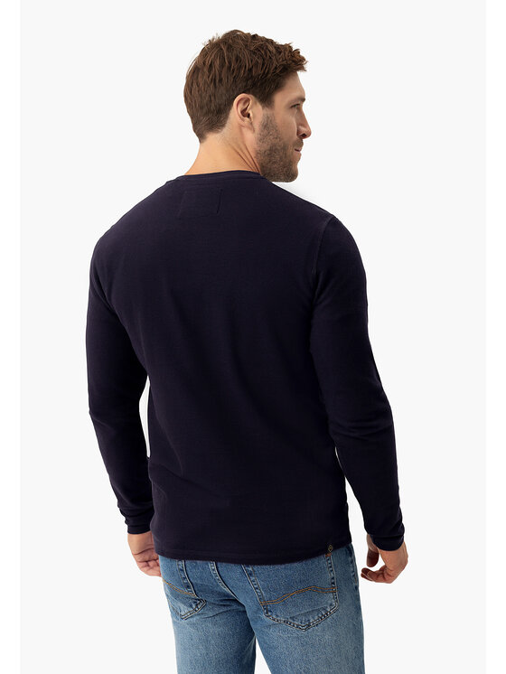 Volcano Volcano Longsleeve L-ONYX Granatowy Regular Fit
