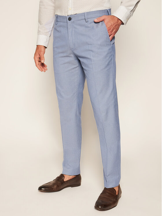 Tommy Hilfiger Tailored Medžiaginės kelnės Flex Structure TT0TT07846 Mėlyna  Slim Fit • Modivo.lt