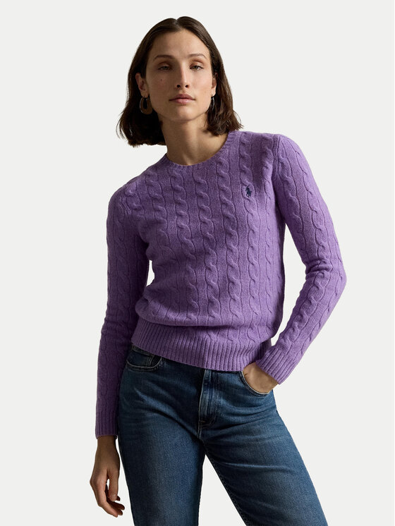 Polo Ralph Lauren Polo Ralph Lauren Megztinis 211971865502 Violetinė Slim Fit