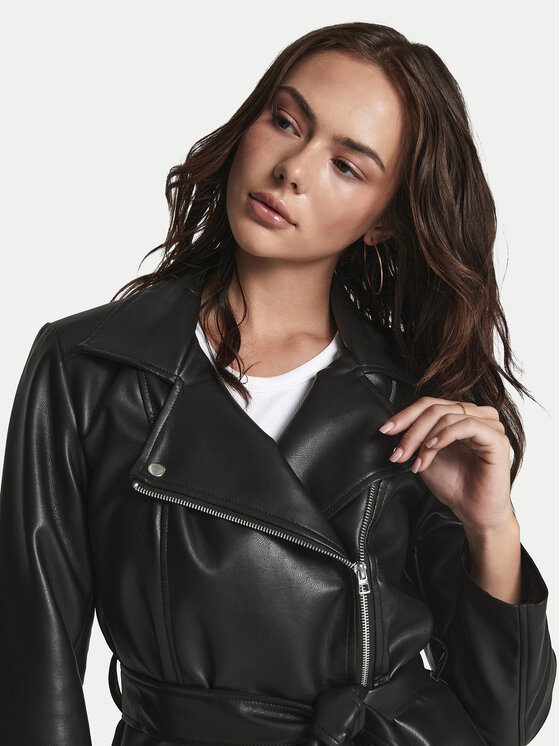 JDY JDY Giacca in similpelle Yetta 15328148 Nero Regular Fit