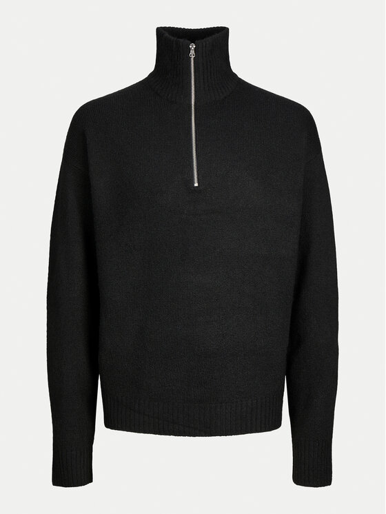 Jack & Jones Jack & Jones Sweter Ollie 12241817 Czarny Relaxed Fit