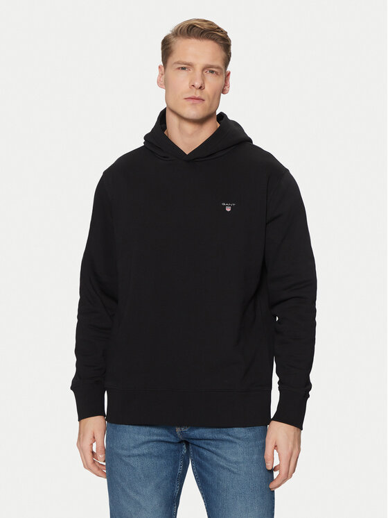 Gant Mikina Original Shield 2014016 Čierna Regular Fit