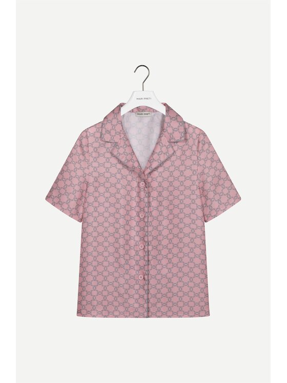 MARI PRETI MARI PRETI Bluzka MONOGRAM M Różowy Regular Fit