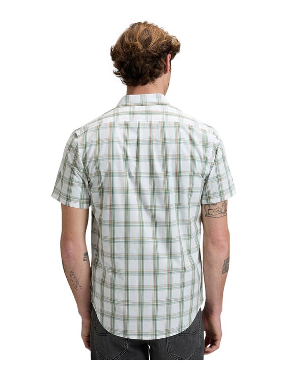 Lee Lee Koszula SS BUTTON DOWN Biały Regular Fit
