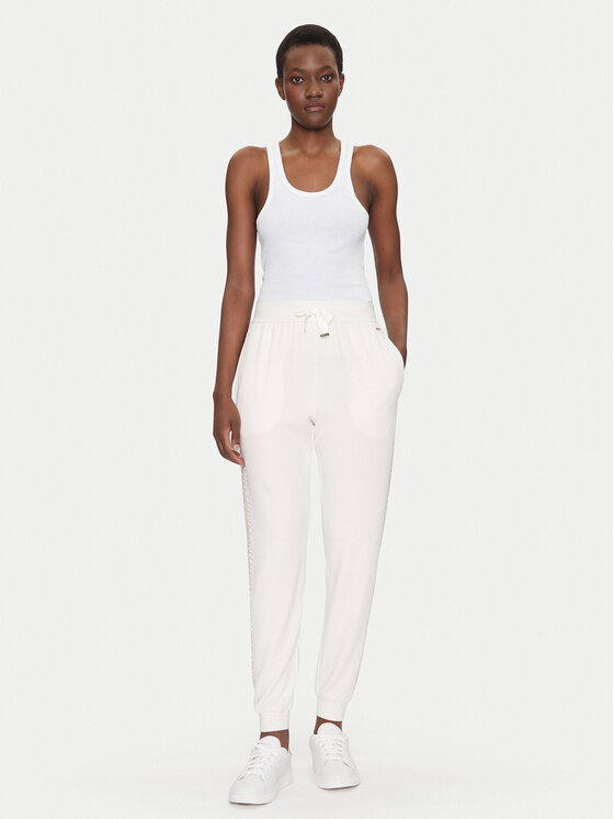 BOSS BOSS Spodnie dresowe Monogram 50535841 Écru Regular Fit