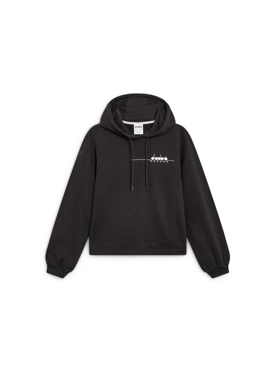 Diadora Diadora Bluza DIADORA L. HOODIE ESS. SPORTS Czarny Regular Fit