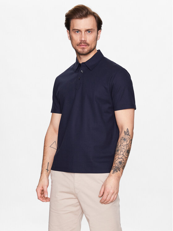 Oscar Jacobson Polo Majica Wade 6960 5108 Mornarsko Modra Regular Fit