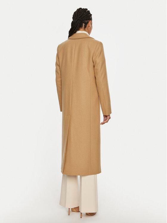 HUGO Hugo Wollmantel Mojeni 50526199 Beige Regular Fit