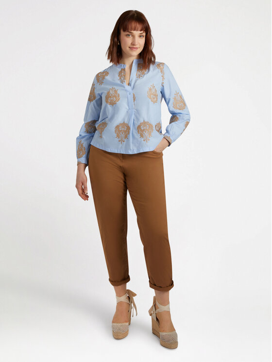 Fiorella Rubino Fiorella Rubino Bluzka 2814T002328N0R4 Turkusowy A-Line Fit