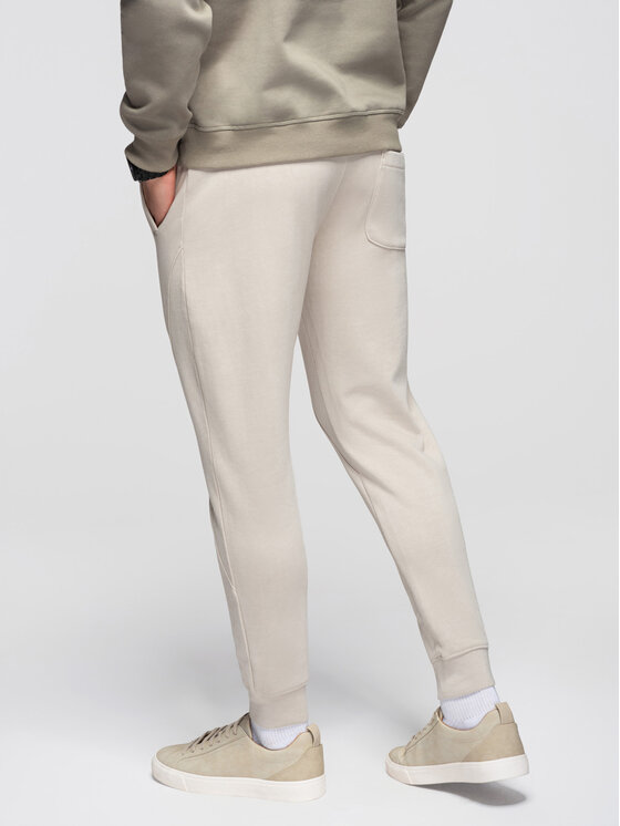Ombre Ombre Spodnie dresowe OM-PABS-0305 Szary jasny Regular Fit