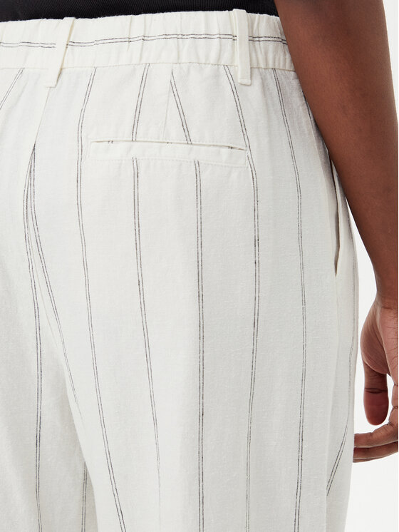 Gap Gap Kalhoty z materiálu 713998-01 Écru Wide Leg