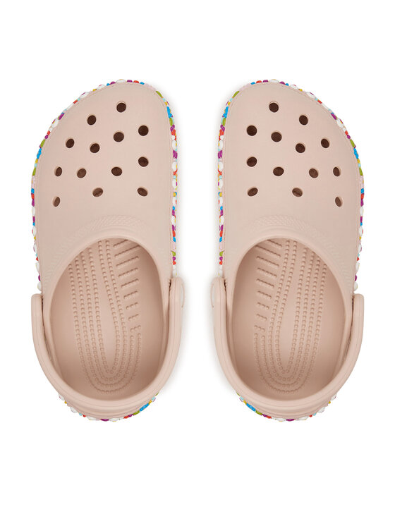 Crocs Crocs Παντόφλες Classic Beaded Band 211614 Μπεζ