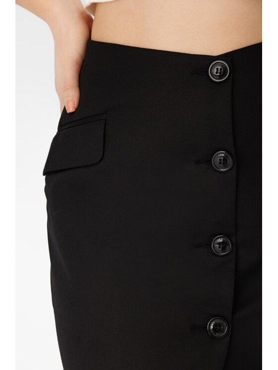 LAURELLA LAURELLA Sukně 7TU005 Černá Regular Fit