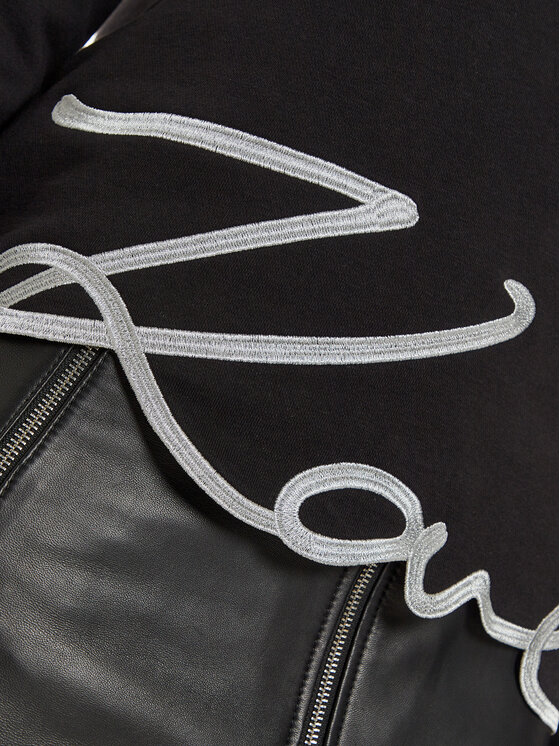 KARL LAGERFELD KARL LAGERFELD Mikina 245W1815 Černá Regular Fit