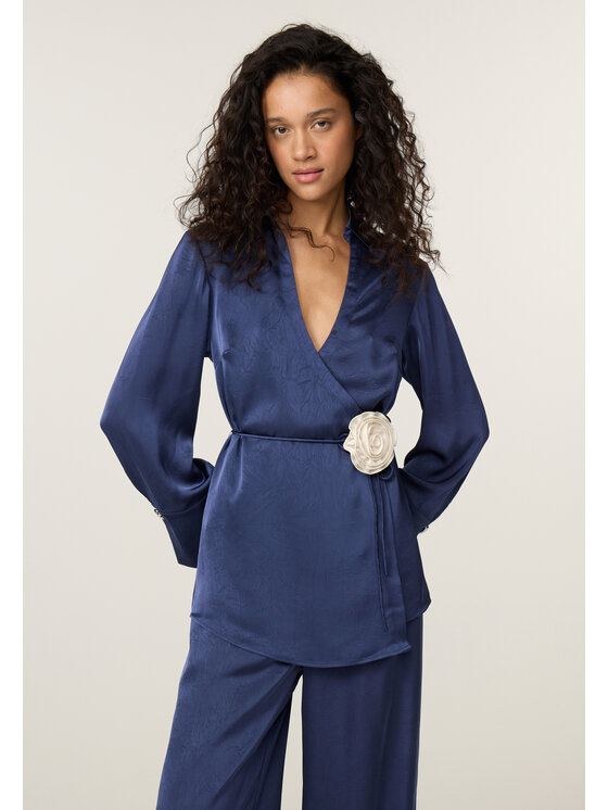 Fabienne Chapot Fabienne Chapot Bluzka 6876-1770-100 Granatowy Regular Fit