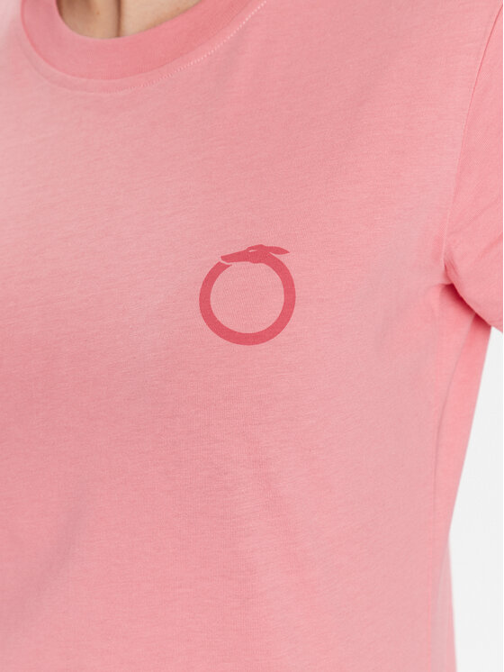 Trussardi Trussardi T-shirt Small Greyhound 56T00538 Rosa Regular Fit