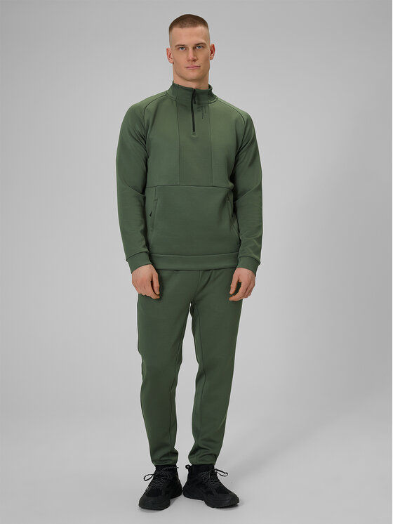 4F 4F Bluza techniczna ATHLETIC Khaki Regular Fit