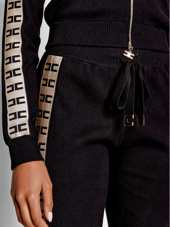 Elisabetta Franchi Elisabetta Franchi Dressipüksid KP-21S-21E2-V310 Must Regular Fit