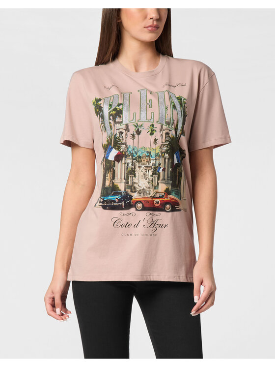 PHILIPP PLEIN PHILIPP PLEIN T-Shirt 24889 Kremowy Over Fit
