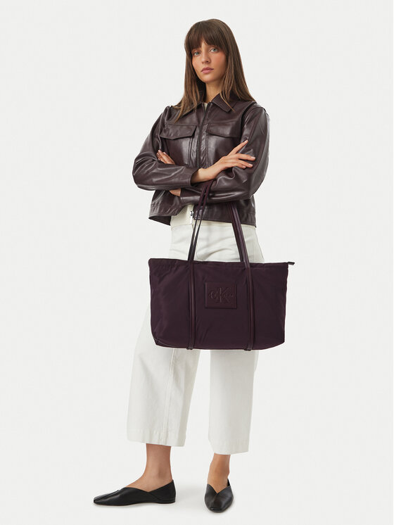 Calvin Klein Calvin Klein Дамска чанта Medium Tote LV04F3869G Бордо