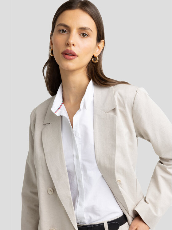 BIG STAR BIG STAR Marynarka MARYLIA_800_130 Beżowy Basic Fit