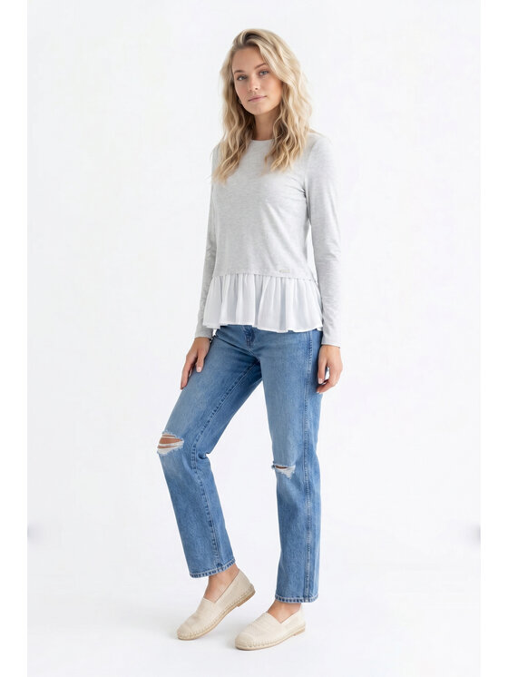 FIGL FIGL Halenka M1346 Světle šedá A-Line Fit
