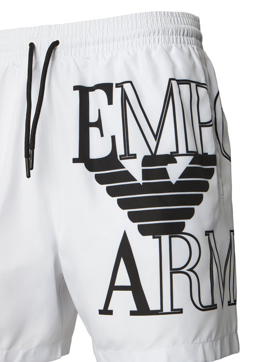Emporio Armani Emporio Armani Szorty kąpielowe EM000583 AF20434 U0002 Biały Regular Fit