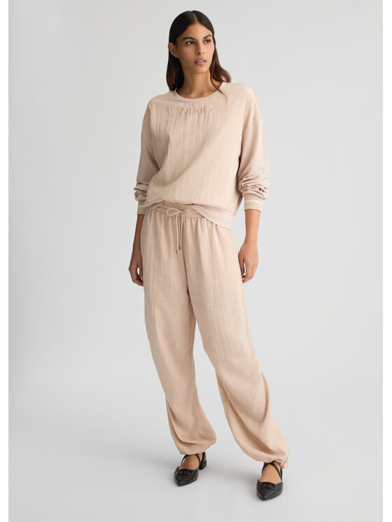 Liu Jo Liu Jo Spodnie materiałowe TA5127T292141305 Beżowy Regular Fit