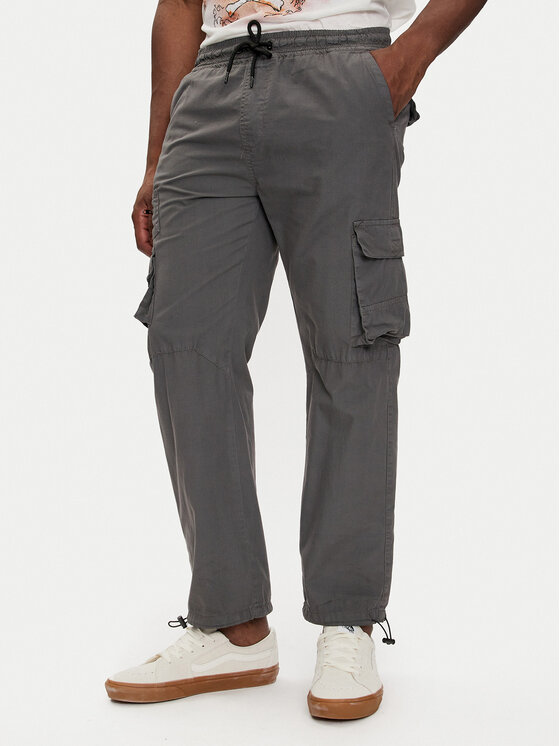 Brave Soul Brave Soul Joggers kalhoty MTR-EVANDERGRY Šedá Relaxed Fit