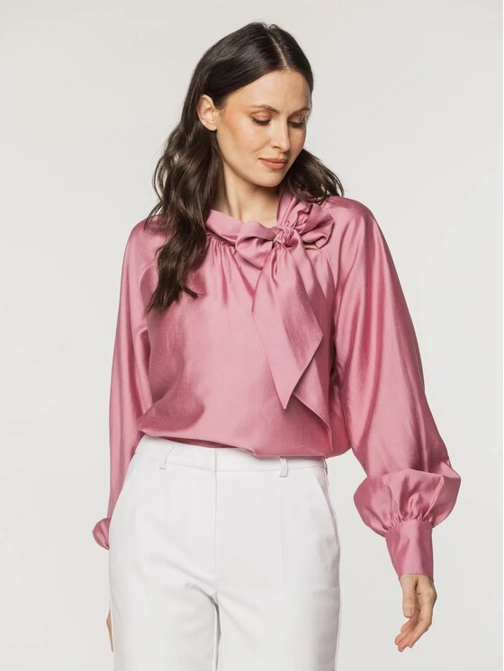 Willsoor Willsoor Bluzka 61515 Różowy Oversize