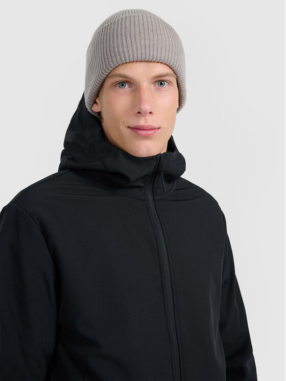 4F 4F Kurtka przejściowa MIDSHOP TEXTILE Czarny Regular Fit