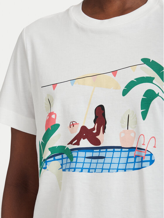 Vero Moda Vero Moda T-shirt Emily 10344804 Bianco Regular Fit