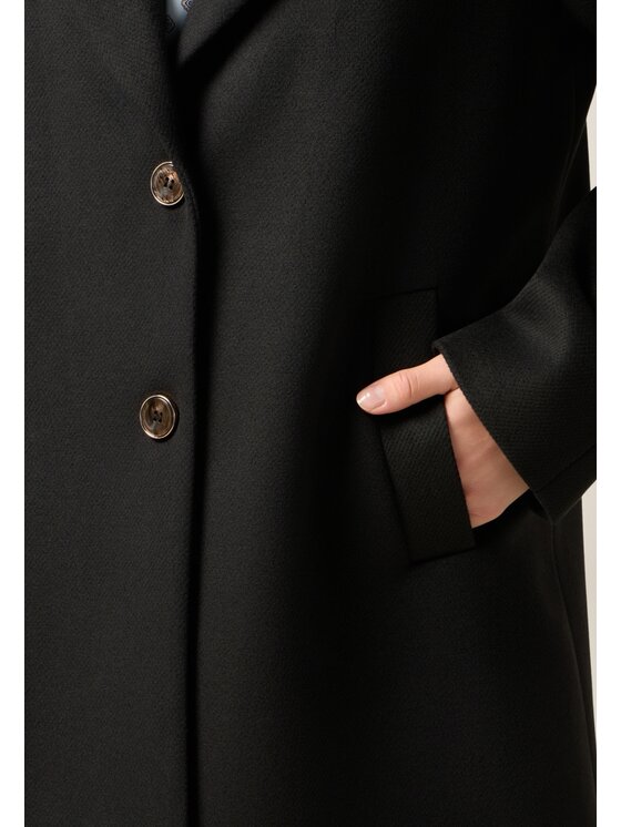 Oltre Oltre Cappotto 8164J000236N033 Nero Baggy Fit