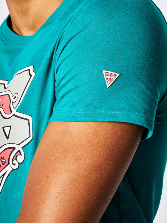 Guess Guess T-Shirt Emblem Tee M0GI46 K8HM0 Grün Slim Fit